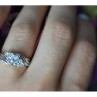 925 Sterling Silver White Topaz Ring Size 6.5