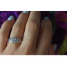 925 Sterling Silver White Topaz Ring Size 6.5