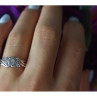 925 Sterling Silver White Topaz Ring Size 6.5