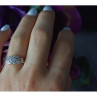925 Sterling Silver White Topaz Ring Size 6.5