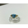 10K YELLOW GOLD TOPAZ & DIAMONDS RING SIZE 7
