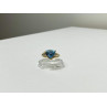 10K YELLOW GOLD TOPAZ & DIAMONDS RING SIZE 7