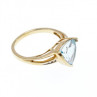10K Yellow Gold Topaz & Diamonds Ring Size 7