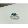 10K YELLOW GOLD TOPAZ & DIAMONDS RING SIZE 7
