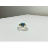 10K YELLOW GOLD TOPAZ & DIAMONDS RING SIZE 7