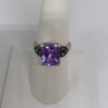 925 Sterling Silver CZ & Marcasites Ring Size 8