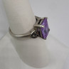 925 Sterling Silver CZ & Marcasites Ring Size 8