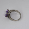 925 Sterling Silver CZ & Marcasites Ring Size 8