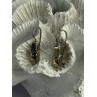 925 Sterling Silver With Gold Plated Part Earrings Length 1 Inch