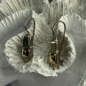 925 Sterling Silver With Gold Plated Part Earrings Length 1 Inch