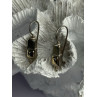 925 Sterling Silver With Gold Plated Part Earrings Length 1 Inch