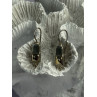 925 Sterling Silver With Gold Plated Part Earrings Length 1 Inch