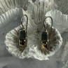 925 Sterling Silver With Gold Plated Part Earrings Length 1 Inch