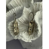 925 Sterling Silver With Gold Plated Part Earrings Length 1 Inch