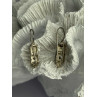 925 Sterling Silver With Gold Plated Part Earrings Length 1 Inch