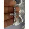 925 Sterling Silver Diamond Cross Length 1.50 Inch