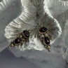 925 Sterling Silver Garnet Pyrope Earrings Length 1.15 Inch