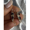 925 Sterling Silver Garnet Pyrope Earrings Length 1.15 Inch