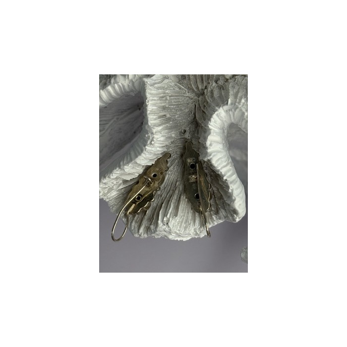 925 Sterling Silver Garnet Pyrope Earrings Length 1.15 Inch