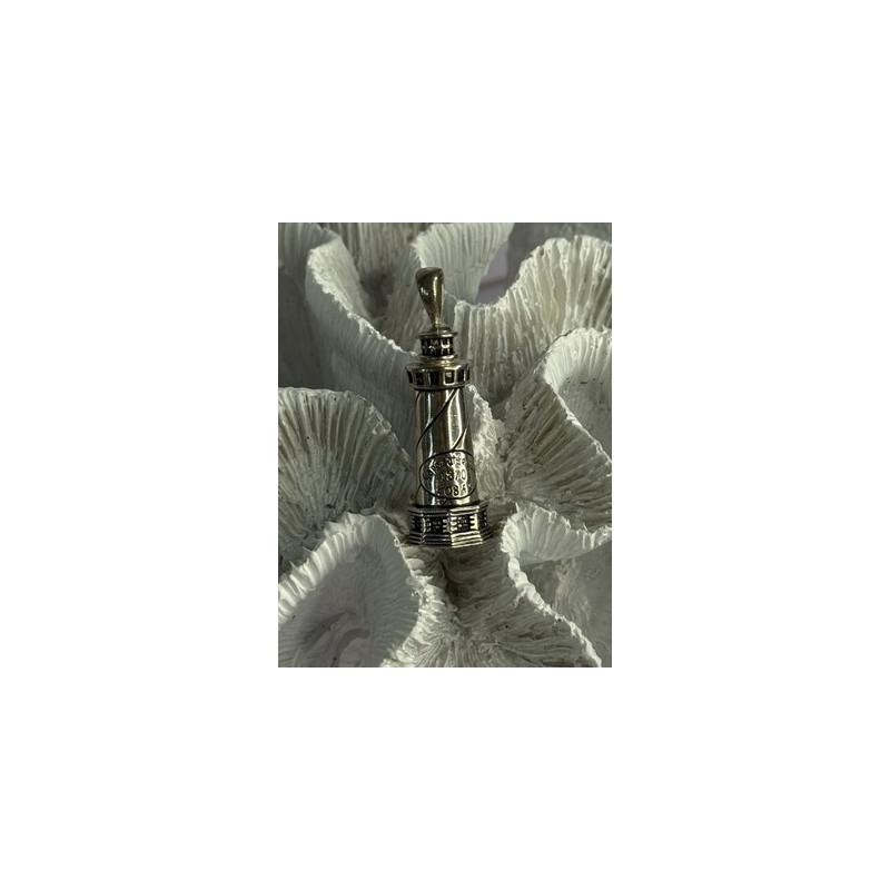 925 Sterling Silver Cape Hatteras Outer Banks Lighthouse Pendant Length 1.87 Inc