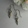 Dancing Girl 925 Sterling Silver Larimar Earrings Length 1.60 Inch