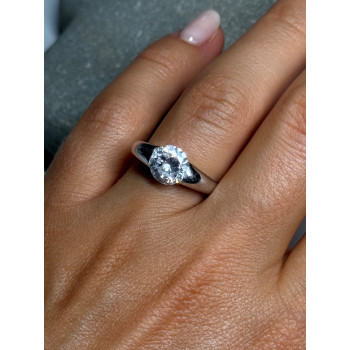 925 Sterling Silver CZ Ring Size 7.5