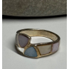 925 Sterling Silver Abalone Ring Size 7