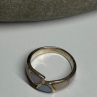 925 Sterling Silver Abalone Ring Size 7