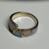 925 Sterling Silver Abalone Ring Size 7