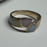 925 Sterling Silver Abalone Ring Size 7
