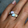 925 Sterling Silver Abalone Ring Size 7