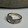 925 Sterling Silver Abalone Ring Size 7