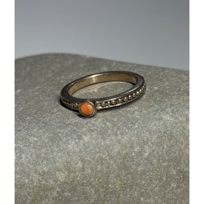 925 Sterling Silver Agate Ring Size 6