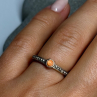 925 Sterling Silver Agate Ring Size 6