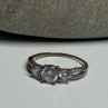 925 Sterling Silver CZ Ring Size 6.5