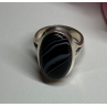 925 Sterling Silver Agate Ring Size 7
