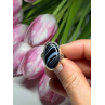 925 Sterling Silver Agate Ring Size 7