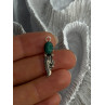 925 Sterling Silver Malachite Pendant Length 1.15 Inch