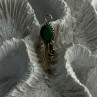 925 Sterling Silver Malachite Pendant Length 1.15 Inch