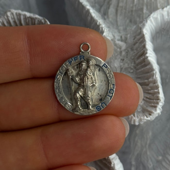 St. Christopher Protect Us Hayward 925 Sterling Silver Medal