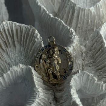 St. Christopher Protect Us Hayward 925 Sterling Silver Medal