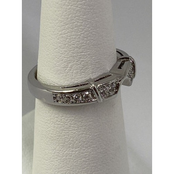 925 Sterling Silver CZ Ring Size 5.5