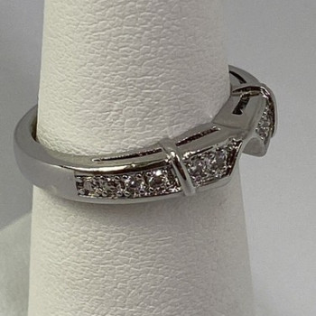 925 Sterling Silver CZ Ring Size 5.5