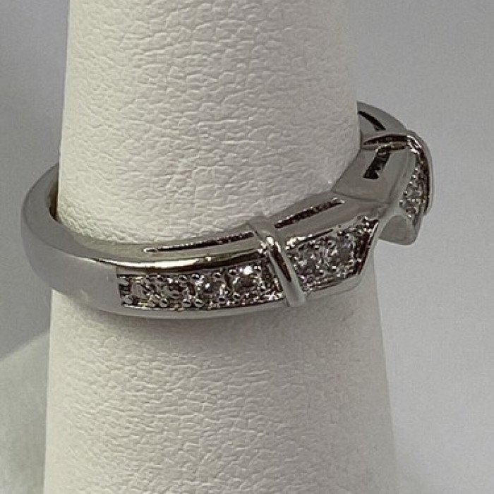 925 Sterling Silver CZ Ring Size 5.5