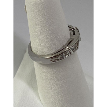 925 Sterling Silver CZ Ring Size 5.5