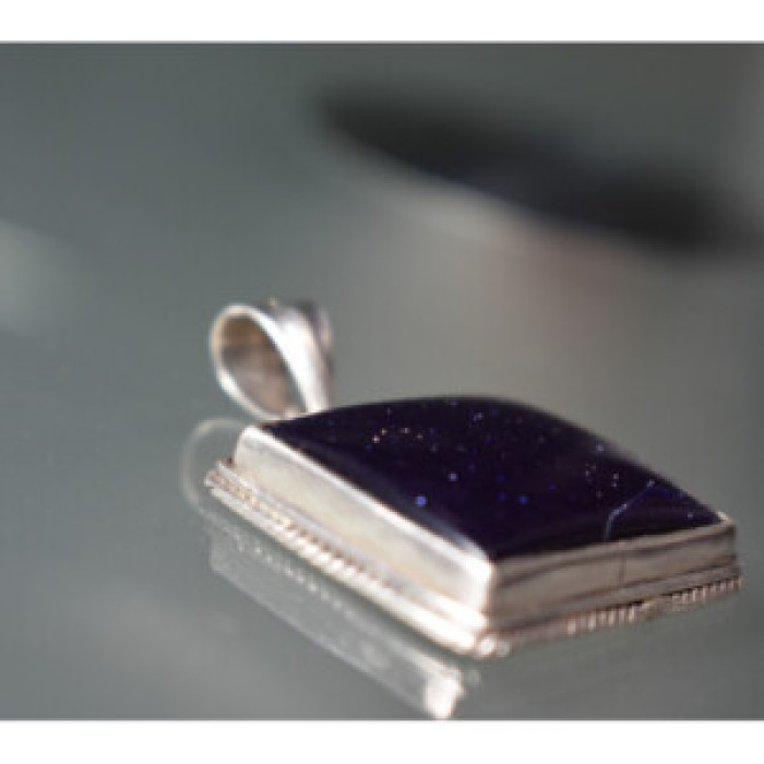 925 Sterling Silver Sodalite Pendant