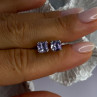 925 Sterling Silver Amethyst Earrings Length 0.25 Inch