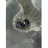 925 Sterling Silver Amethyst Earrings Length 0.25 Inch