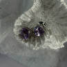 925 Sterling Silver Amethyst Earrings Length 0.25 Inch