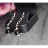 925 Sterling Silver Black Agate 